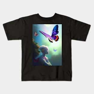 ETHEREAL BUTTERFLY PAINTING Kids T-Shirt